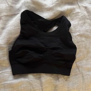 EUC Black Sweaty Betty Stamina Workout Bra Med